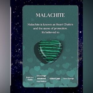 Natural heart shaped healing worry gemstone Malachite balance meditation‎ small